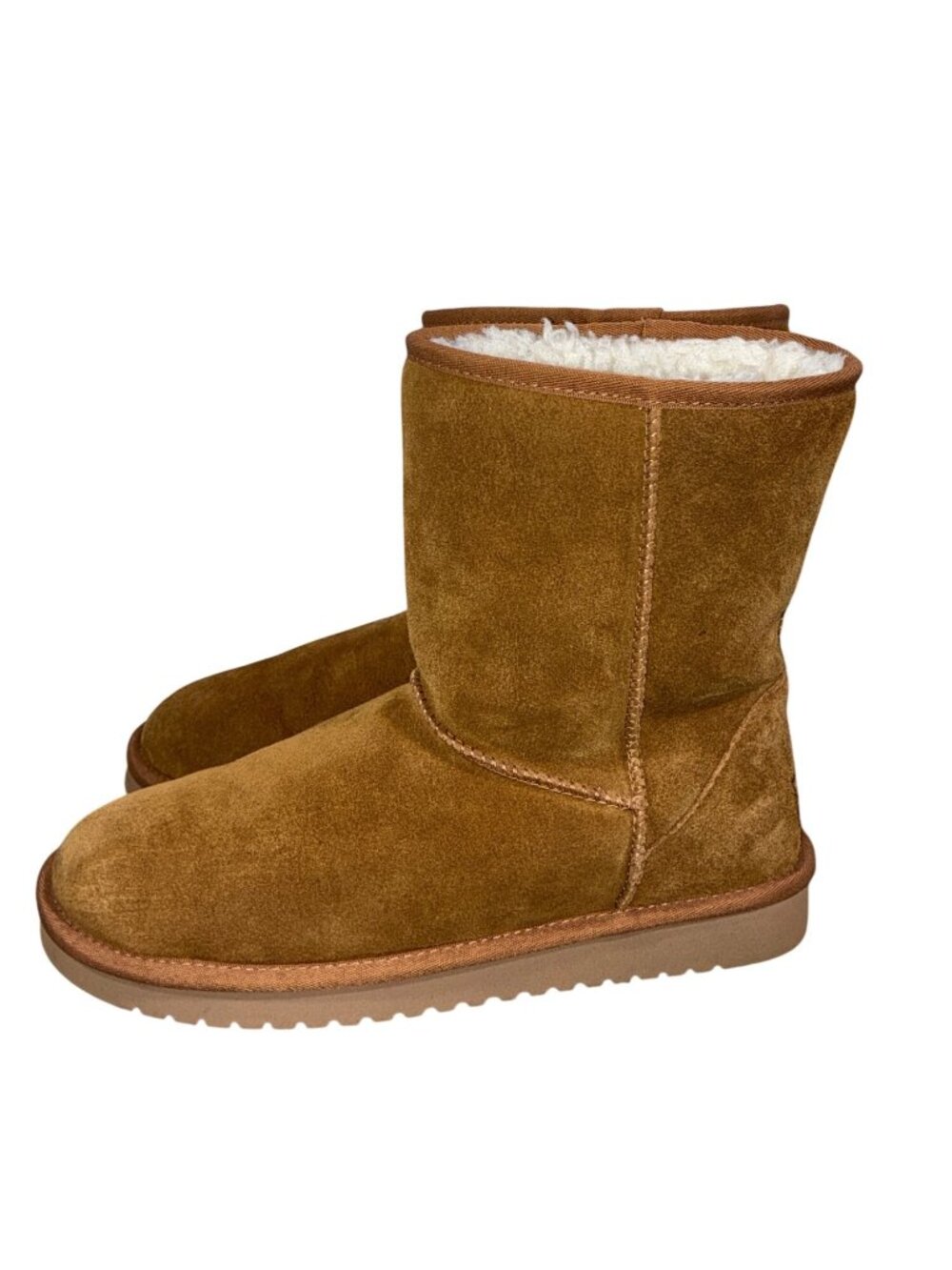 Koolaburra By UGG Womens Brown Suede Fur-Lined Short Boots Size 9 cozy warm